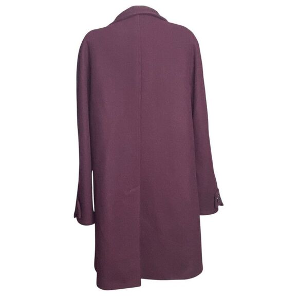 Preston & York Twill Wool Peacoat Size 12 Deep Maroon - Picture 3 of 9